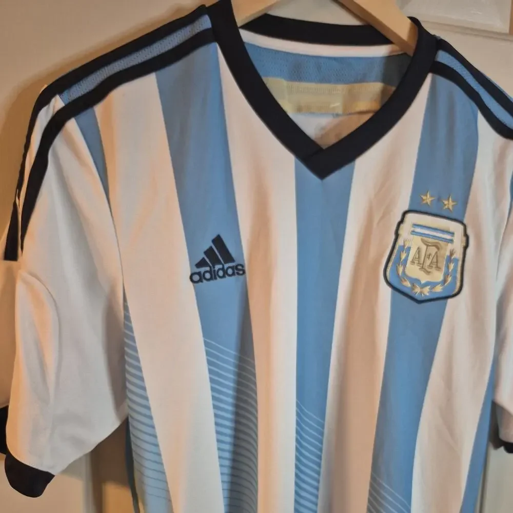 Vintage Argentina Home FIFA World Cup Brazil 2014 (S) Rare Soccer